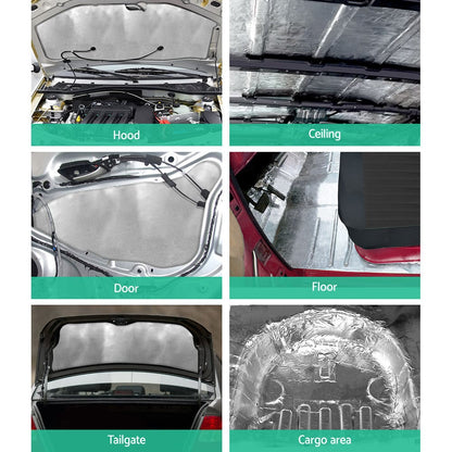 Weisshorn Auto Accessories > Auto Accessories Others > Insulation Weisshorn Butyl Car Sound Deadener Deadening Insulation Material with Application Roller 32CM X 50CM X 24pcs