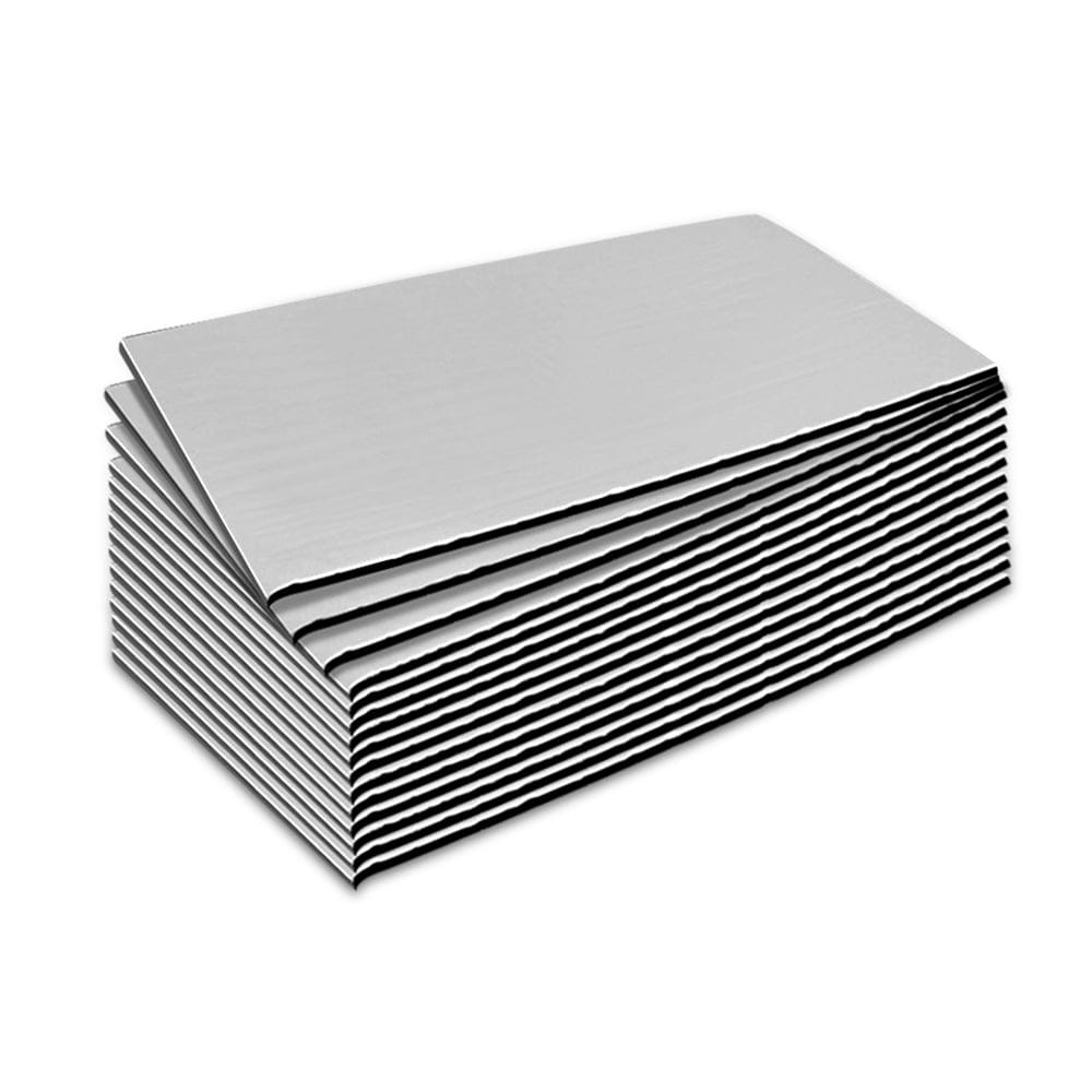 Weisshorn Auto Accessories > Auto Accessories Others > Insulation Weisshorn Butyl Car Sound Deadener Deadening Insulation Material with Application Roller 32CM X 50CM X 24pcs
