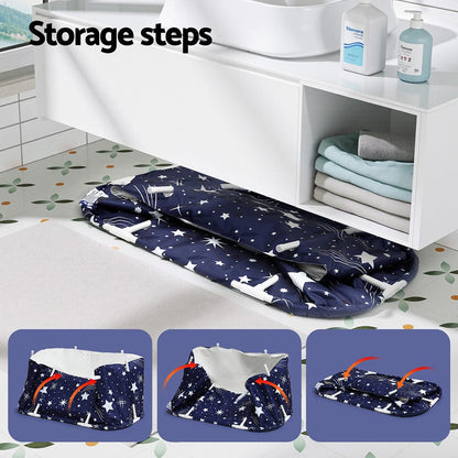 Weisshorn Furniture > Bathroom > Bathtubs Weisshorn Foldable Bathtub PVC SPA Bucket Inflatable Cushion 114x62cm Star Navy