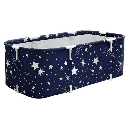 Weisshorn Furniture > Bathroom > Bathtubs Weisshorn Foldable Bathtub PVC SPA Bucket Inflatable Cushion 134x65cm Star Navy