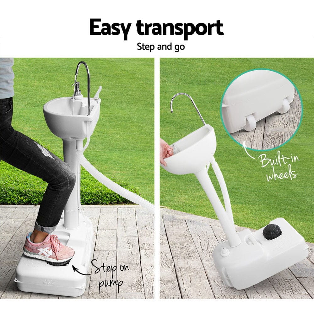 Weisshorn Home & Garden > DIY > Kitchen & Bathroom DIY Weisshorn Camping Basin Portable Hand Wash Sink Stand 19L Capacity