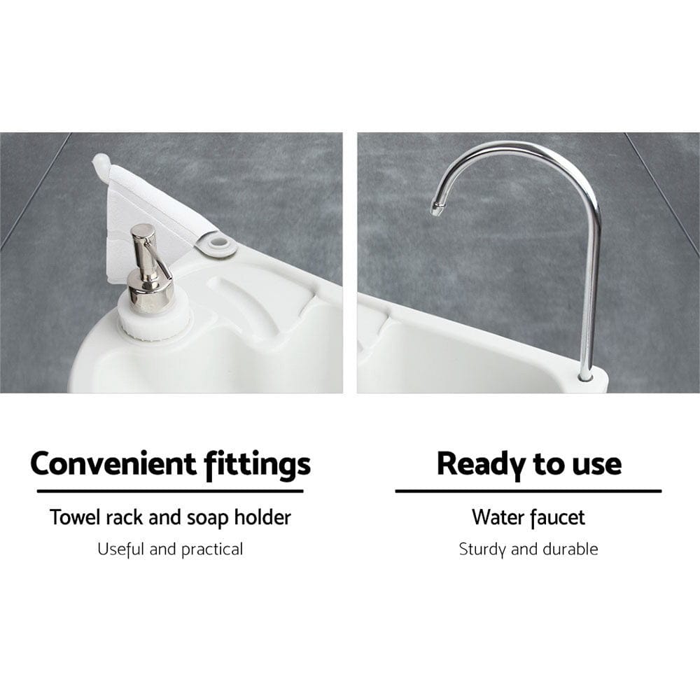Weisshorn Home & Garden > DIY > Kitchen & Bathroom DIY Weisshorn Camping Basin Portable Hand Wash Sink Stand 19L Capacity