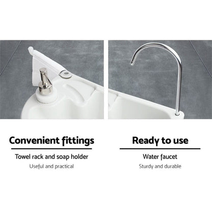 Weisshorn Home & Garden > DIY > Kitchen & Bathroom DIY Weisshorn Camping Basin Portable Hand Wash Sink Stand 19L Capacity