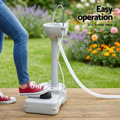 Weisshorn Home & Garden > DIY > Kitchen & Bathroom DIY Weisshorn Camping Basin Portable Hand Wash Sink Stand 19L Capacity