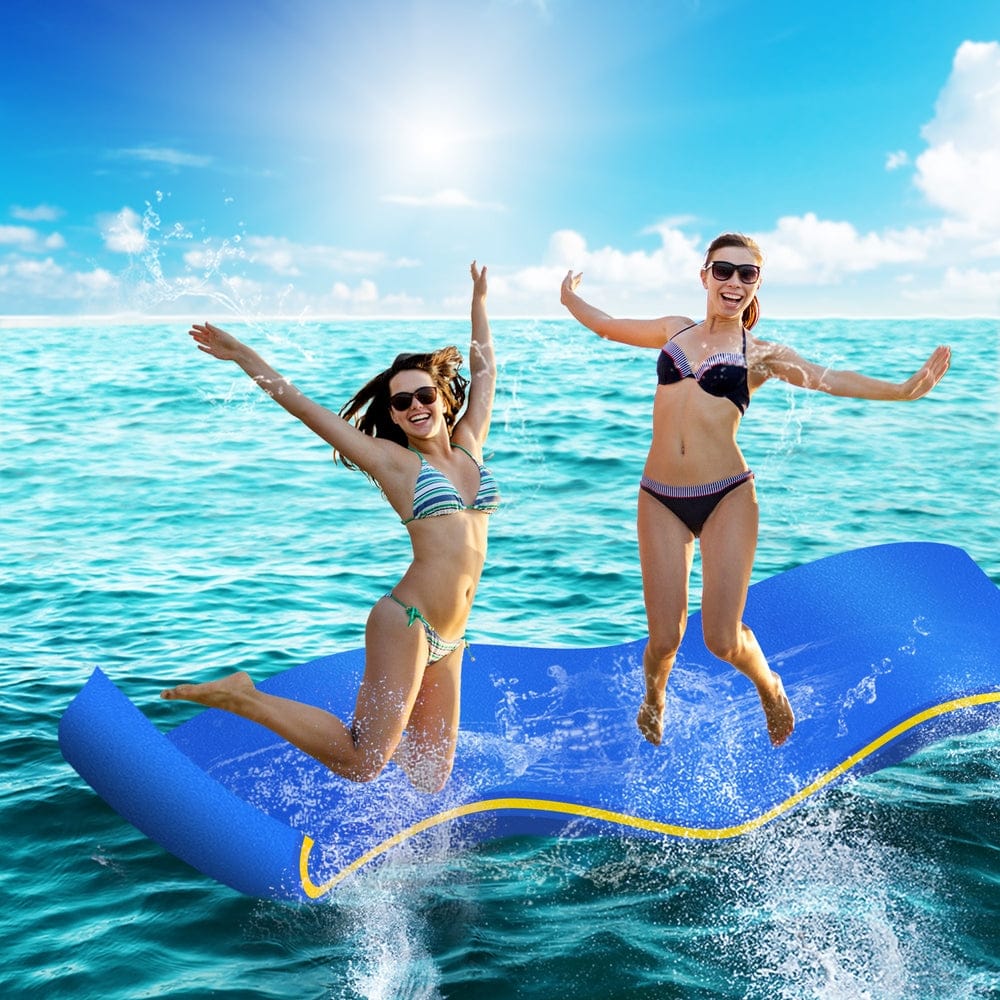 Weisshorn Home & Garden > Pool & Accessories > Pool Toys & Inflatables Weisshorn Floating Water Mat 55x180cm Foam Pad Swimming Pool Platform Blue