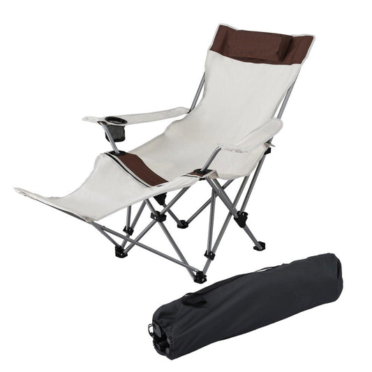 Weisshorn Outdoor Recreation > Camping > Camp Furniture Weisshorn Camping Chair Reclining Adjustable Portable Outdoor Folding Lightweight