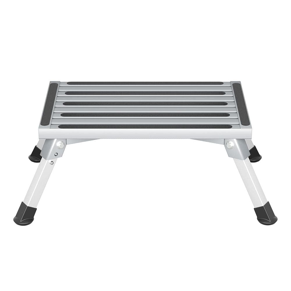 Weisshorn Outdoor Recreation > Camping > Camp Furniture Weisshorn Caravan Step Folding Aluminium Step Ladder Stool