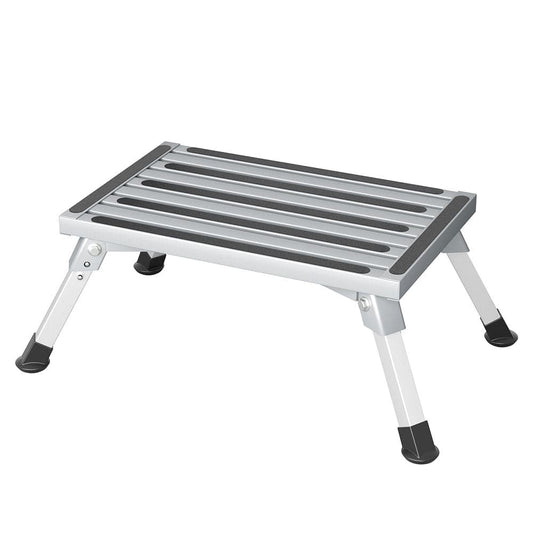 Weisshorn Outdoor Recreation > Camping > Camp Furniture Weisshorn Caravan Step Folding Aluminium Step Ladder Stool