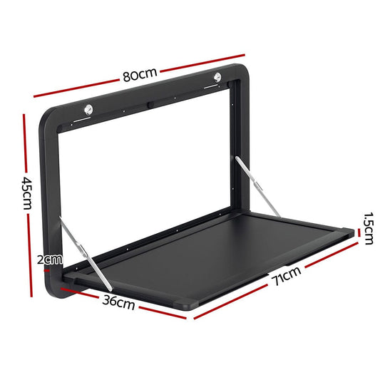Weisshorn Outdoor Recreation > Camping > Camp Furniture Weisshorn Caravan Table 800 x 450mm Folding Lockable Black