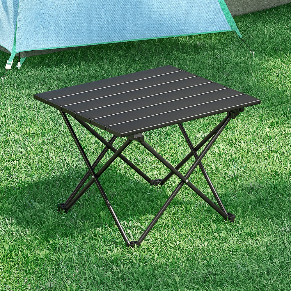 Weisshorn Outdoor Recreation > Camping > Camp Furniture Weisshorn Folding Camping Table 40CM Roll Up Outdoor Picnic BBQ Aluminium Desk