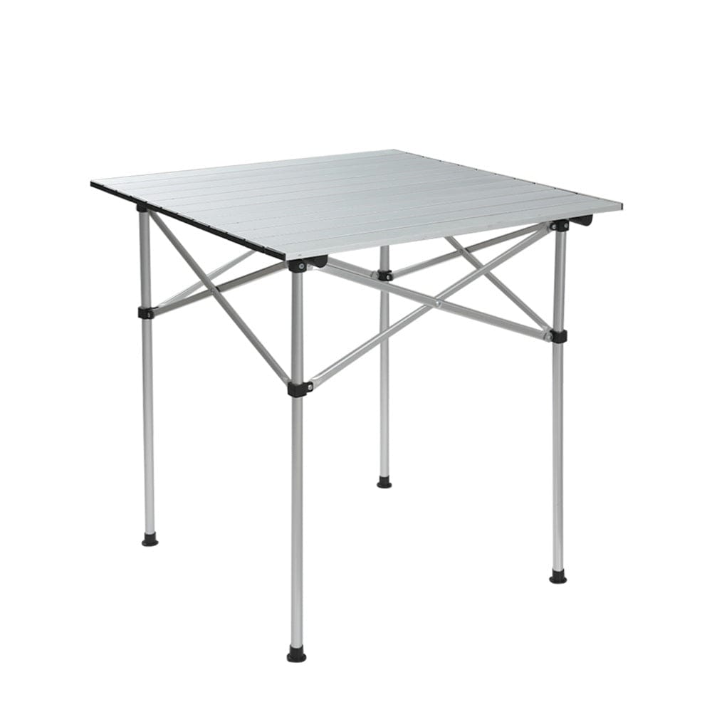 Weisshorn Outdoor Recreation > Camping > Camp Furniture Weisshorn Folding Camping Table 70CM Roll Up Outdoor Picnic BBQ Aluminium Desk