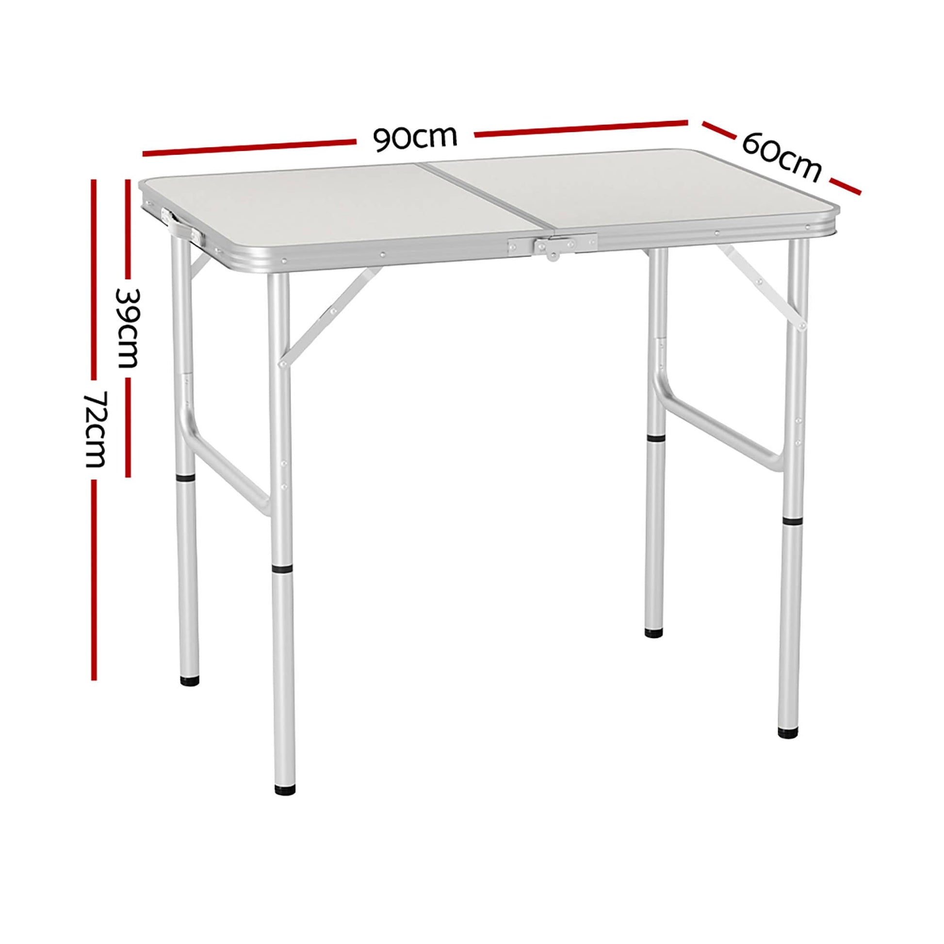 Weisshorn Outdoor Recreation > Camping > Camp Furniture Weisshorn Folding Camping Table 90CM Adjustable Portable Outdoor Picnic Desk