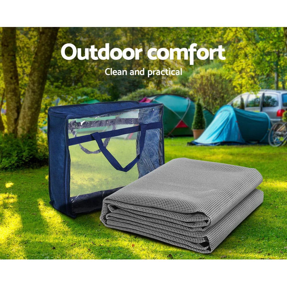 Weisshorn Outdoor Recreation > Camping > Caravan Accessories Weisshorn 4M X 2.5M Annex Matting Floor Mats Mesh Caravan Camping Annexe