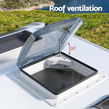 Weisshorn Outdoor Recreation > Camping > Caravan Accessories Weisshorn Caravan Roof Vent Air Exhaust Hatch RV Motorhome Camper White