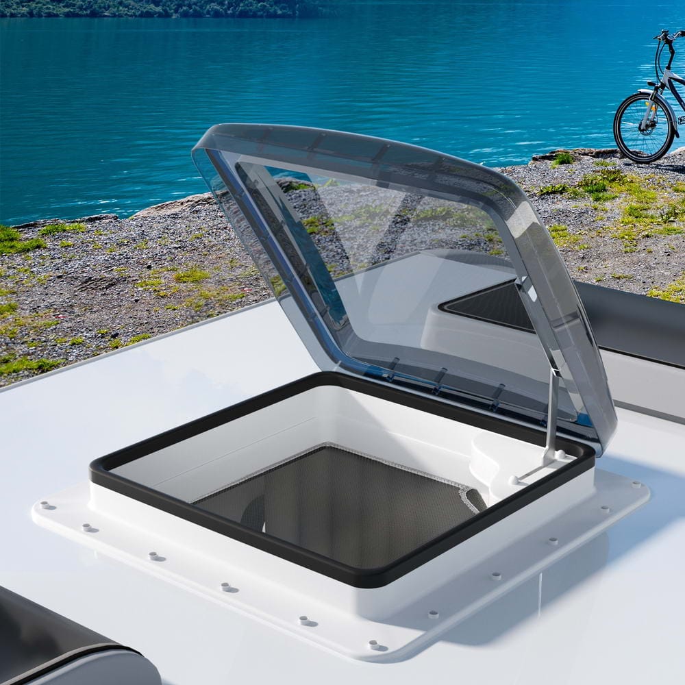 Weisshorn Outdoor Recreation > Camping > Caravan Accessories Weisshorn Caravan Roof Vent Air Exhaust Hatch RV Motorhome Camper White
