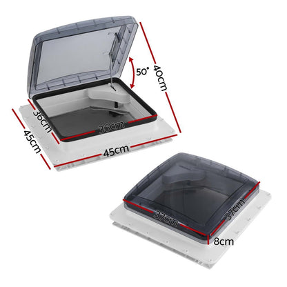 Weisshorn Outdoor Recreation > Camping > Caravan Accessories Weisshorn Caravan Roof Vent Air Exhaust Hatch RV Motorhome Camper White