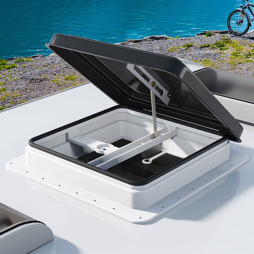 Weisshorn Outdoor Recreation > Camping > Caravan Accessories Weisshorn Caravan Roof Vent Hatch RV Skylight Motorhome Camper 350x350mm Black