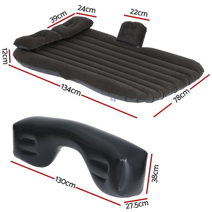 Weisshorn Outdoor Recreation > Camping > Inflatable Mattresses Weisshorn Car Mattress 134x78 Inflatable SUV Back Seat Camping Bed Black