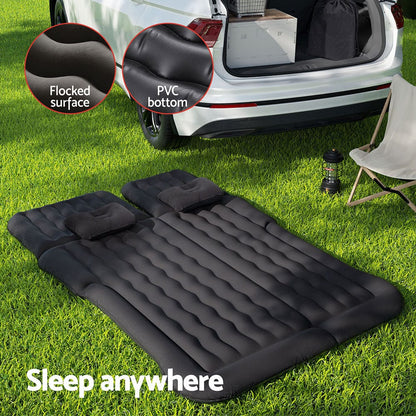 Weisshorn Outdoor Recreation > Camping > Inflatable Mattresses Weisshorn Car Mattress 175x130 Inflatable SUV Back Seat Camping Bed Black