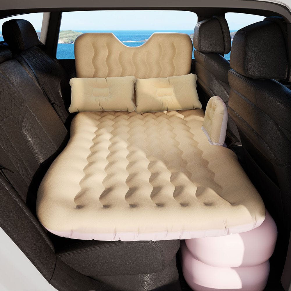 Weisshorn Outdoor Recreation > Camping > Inflatable Mattresses Weisshorn Car Mattress 176x80 Inflatable SUV Back Seat Camping Bed Beige