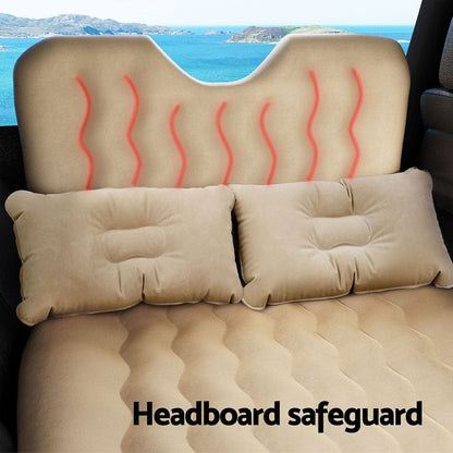 Weisshorn Outdoor Recreation > Camping > Inflatable Mattresses Weisshorn Car Mattress 176x80 Inflatable SUV Back Seat Camping Bed Beige