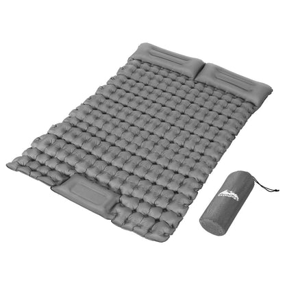 Weisshorn Outdoor Recreation > Camping > Inflatable Mattresses Weisshorn Self Inflating Mattress Camping Sleeping Mat Air Bed Double Pillow Bag