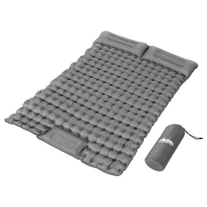 Weisshorn Outdoor Recreation > Camping > Inflatable Mattresses Weisshorn Self Inflating Mattress Camping Sleeping Mat Air Bed Double Pillow Bag