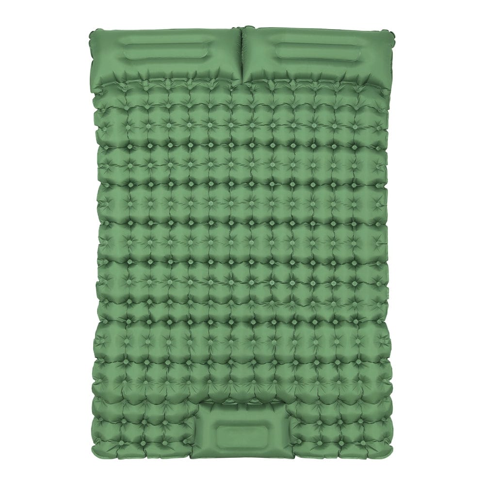 Weisshorn Outdoor Recreation > Camping > Inflatable Mattresses Weisshorn Self Inflating Mattress Camping Sleeping Mat Air Bed Pad Double Pillow
