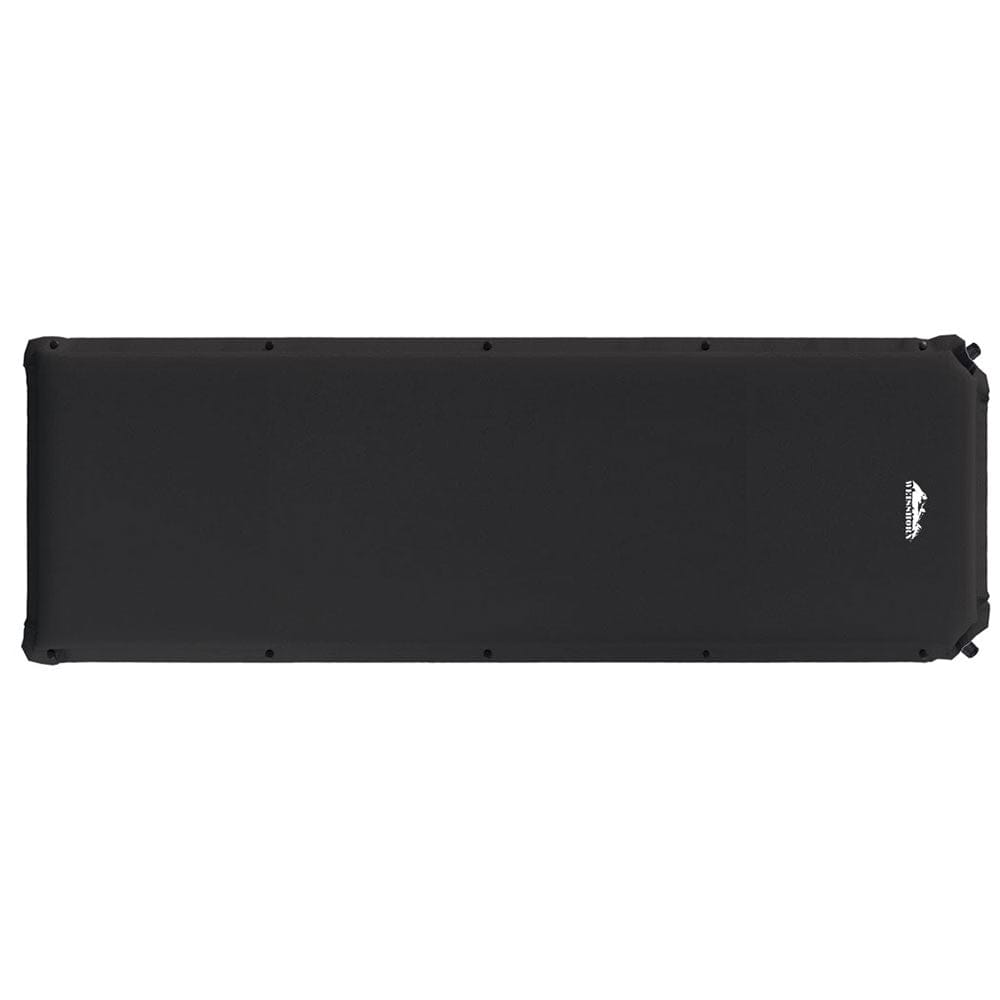 Weisshorn Outdoor Recreation > Camping > Inflatable Mattresses Weisshorn Self Inflating Mattress Camping Sleeping Mat Air Bed Pad Single Black