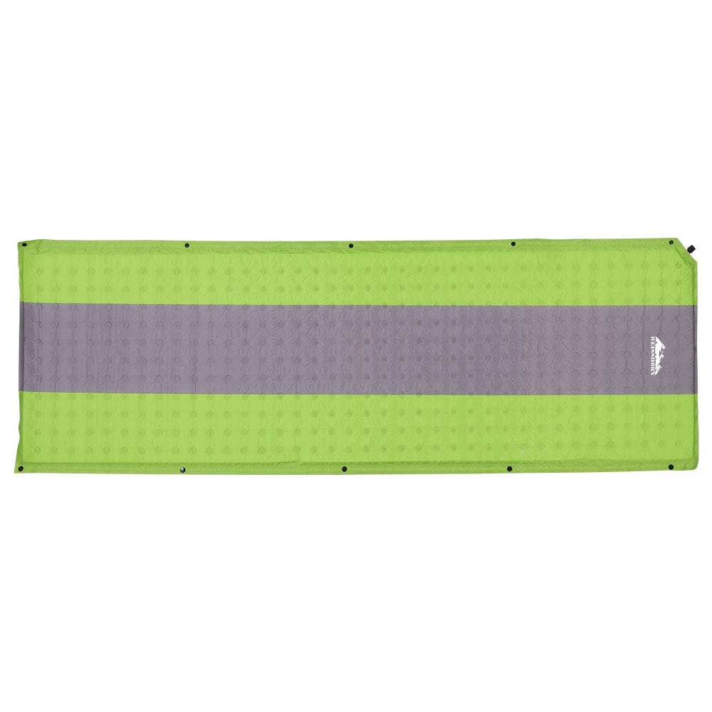 Weisshorn Outdoor Recreation > Camping > Inflatable Mattresses Weisshorn Self Inflating Mattress Camping Sleeping Mat Air Bed Pad Single Green