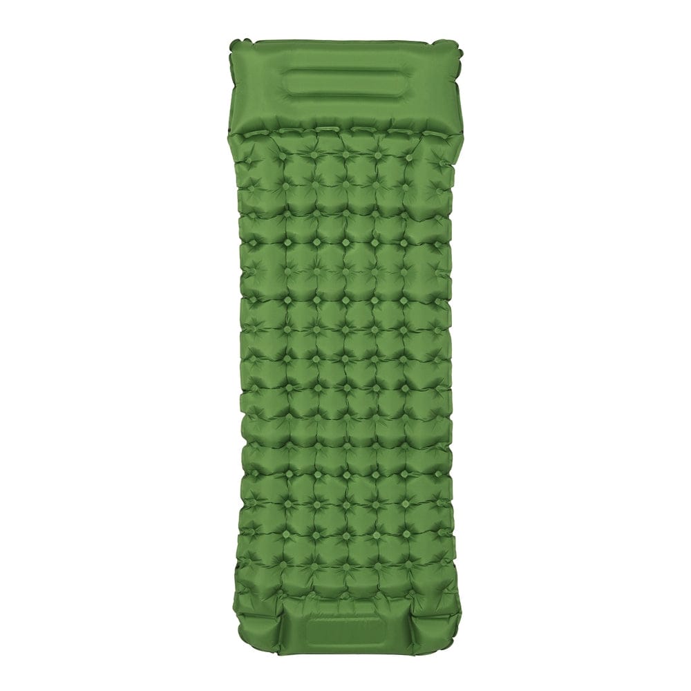 Weisshorn Outdoor Recreation > Camping > Inflatable Mattresses Weisshorn Self Inflating Mattress Camping Sleeping Mat Air Bed Pad Single Pillow