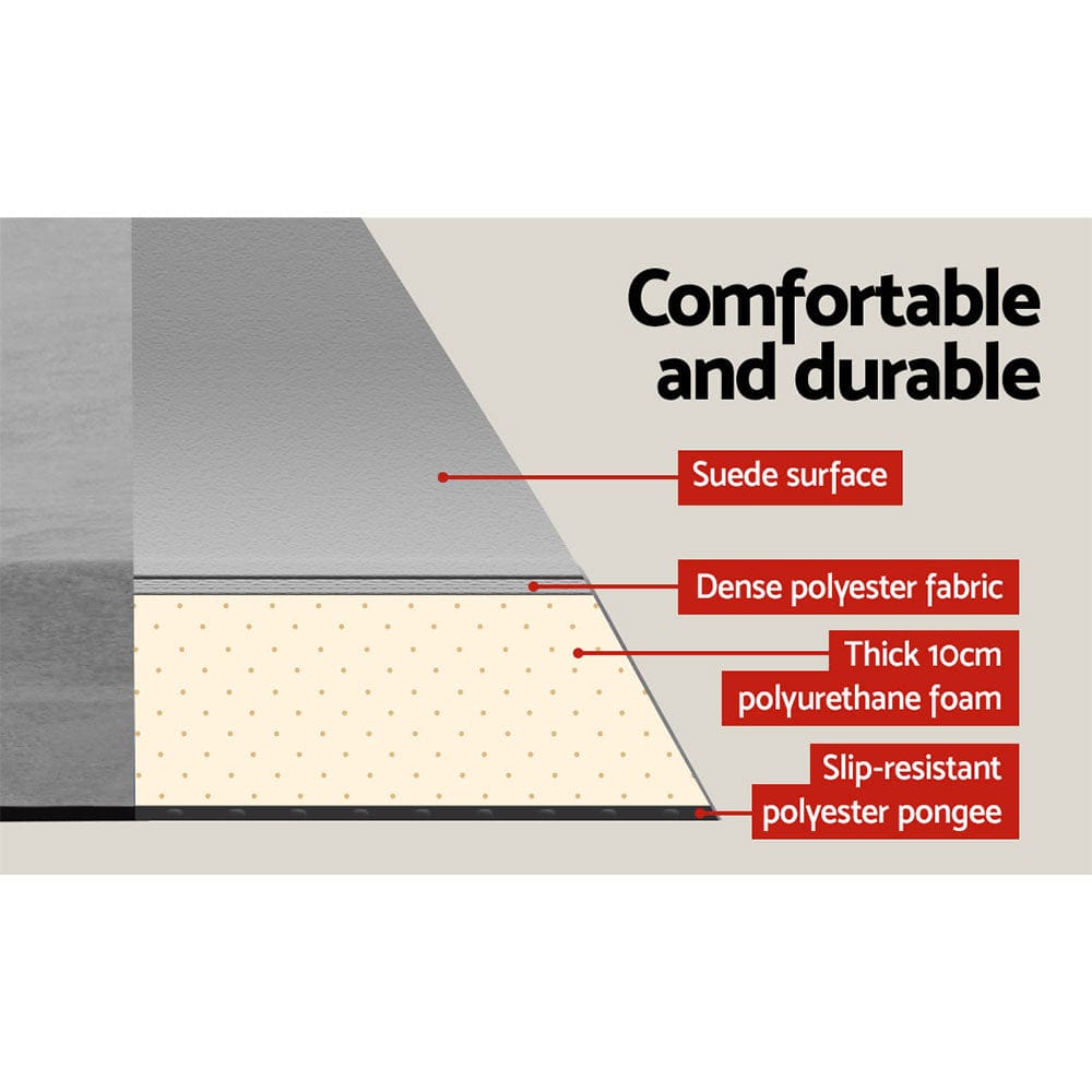 Weisshorn Outdoor Recreation > Camping > Inflatable Mattresses Weisshorn Self Inflating Mattress Camping Sleeping Mat Air Bed Single Grey