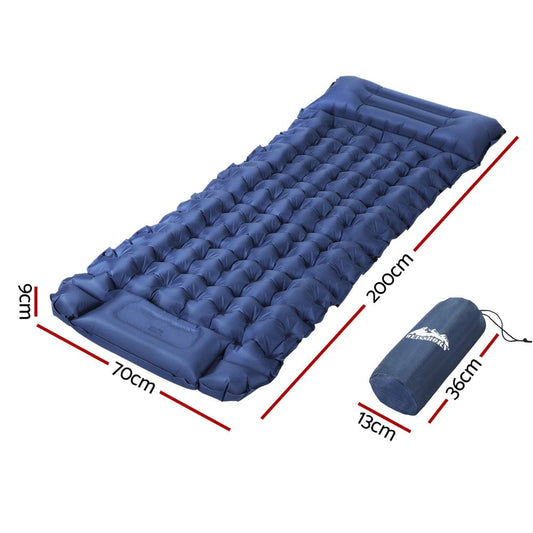 Weisshorn Outdoor Recreation > Camping > Inflatable Mattresses Weisshorn Self Inflating Mattress Camping Sleeping Mat Air Bed Single Pillow Bag