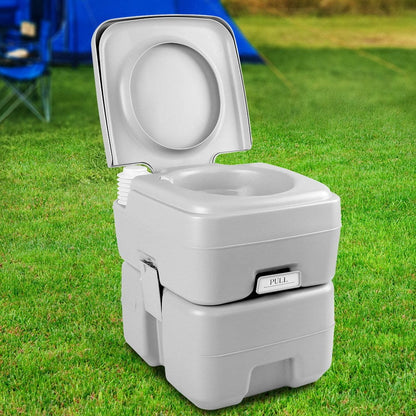 Weisshorn Outdoor Recreation > Camping > Portable Toilets & Showers Weisshorn 20L Portable Camping Toilet Outdoor Flush Potty Boating