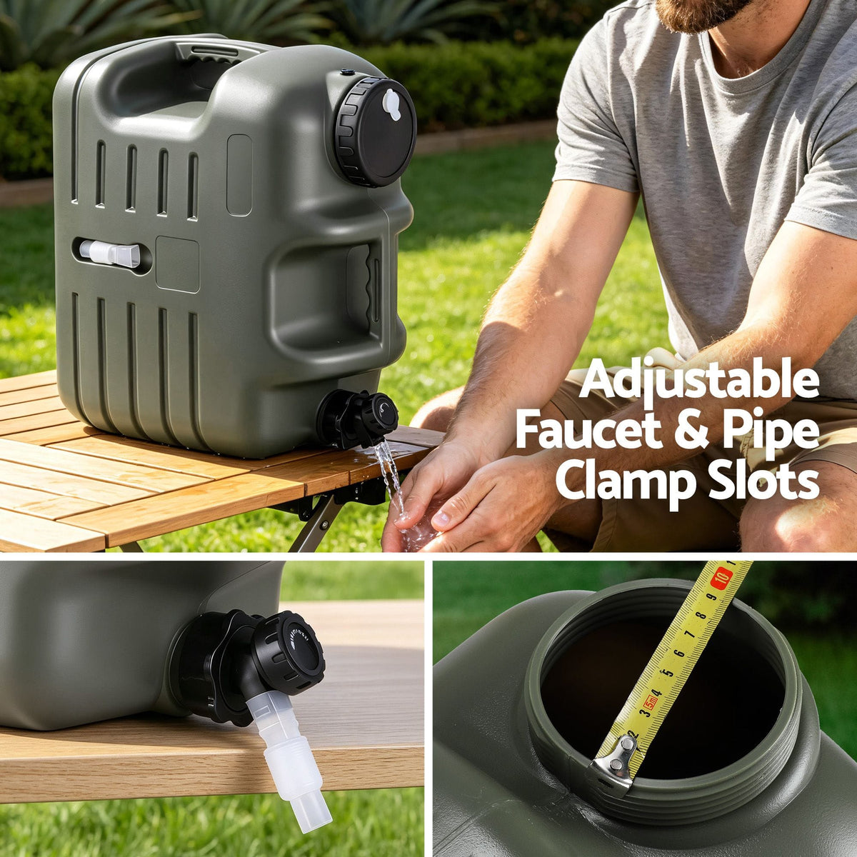 Weisshorn Outdoor Recreation > Camping > Portable Toilets & Showers Weisshorn 25L Water Container Jerry Can Bucket Camping Outdoor Storage Tank