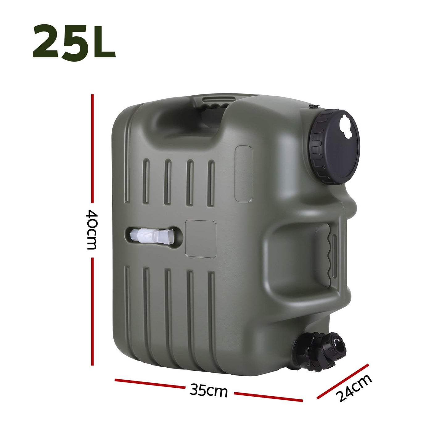 Weisshorn Outdoor Recreation > Camping > Portable Toilets & Showers Weisshorn 25L Water Container Jerry Can Bucket Camping Outdoor Storage Tank