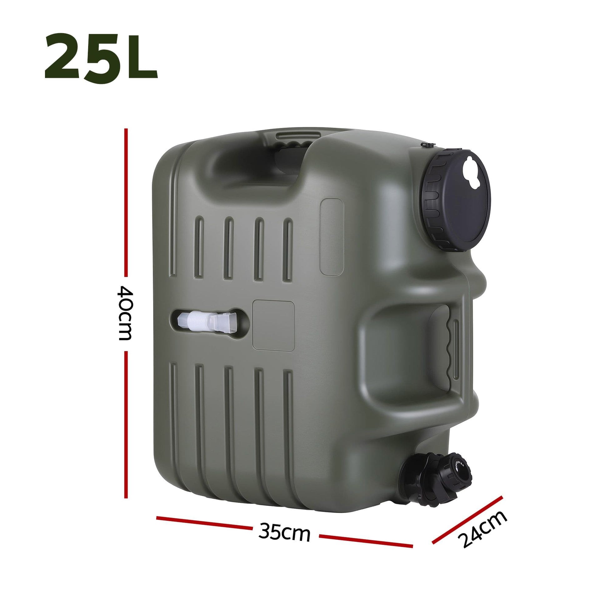 Weisshorn Outdoor Recreation > Camping > Portable Toilets & Showers Weisshorn 25L Water Container Jerry Can Bucket Camping Outdoor Storage Tank