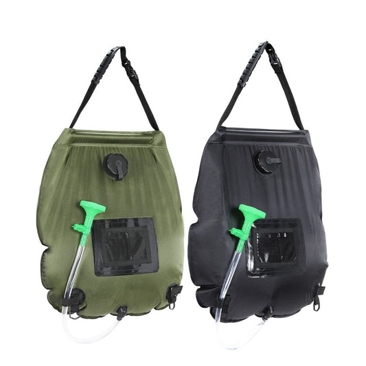 Weisshorn Outdoor Recreation > Camping > Portable Toilets & Showers Weisshorn Camping Shower Bag 20L Set of 2 Portable Green Black