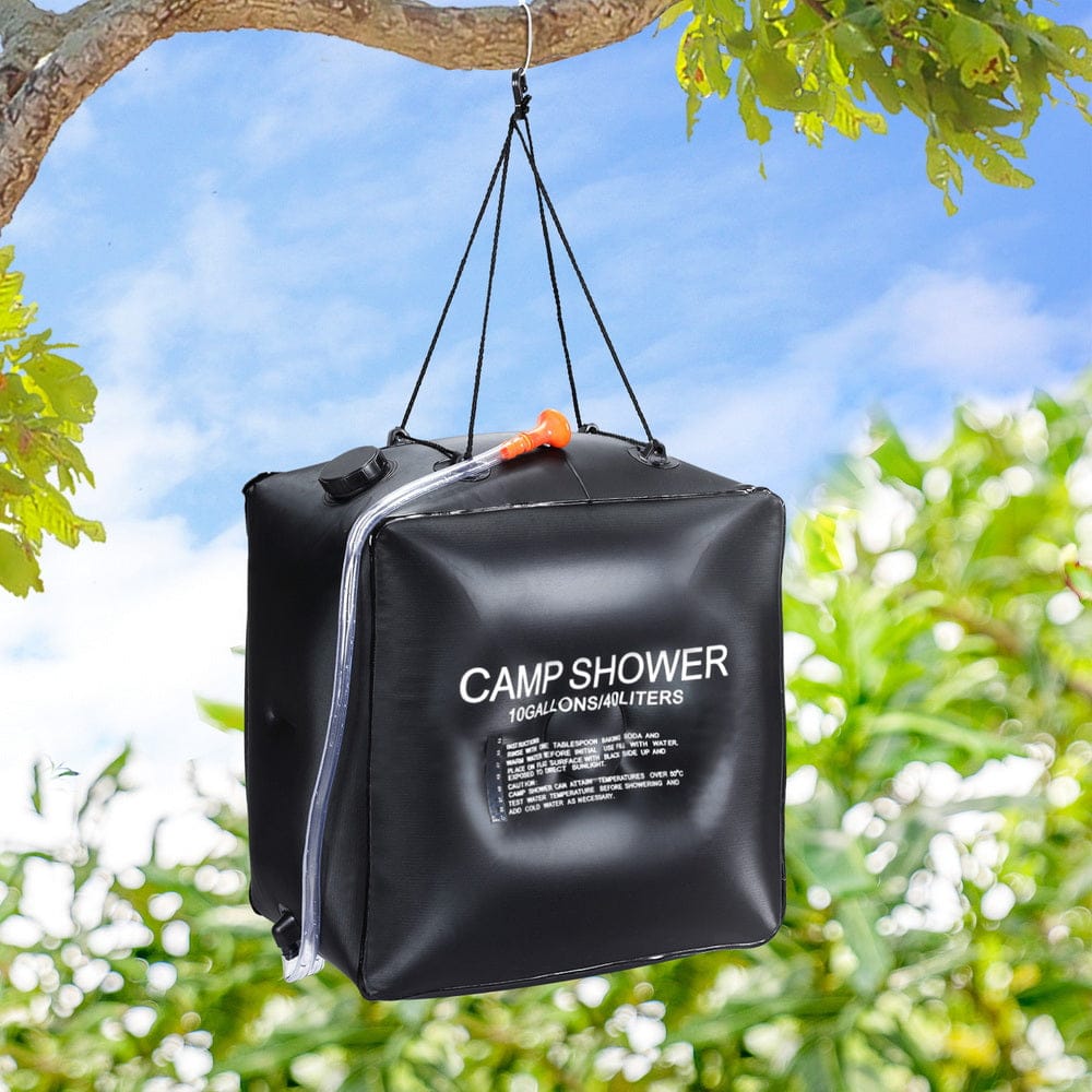 Weisshorn Outdoor Recreation > Camping > Portable Toilets & Showers Weisshorn Camping Shower Bag 40L Black