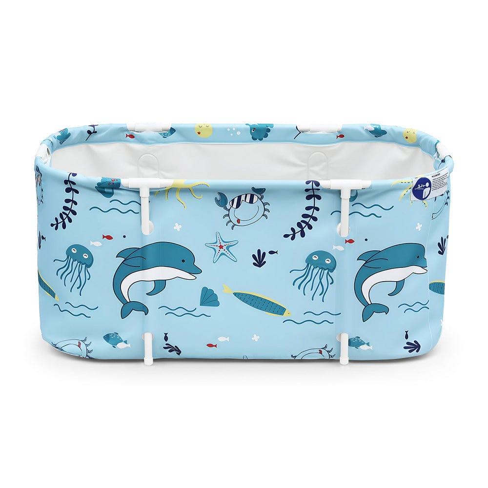 Weisshorn Outdoor Recreation > Camping > Portable Toilets & Showers Weisshorn Foldable Bathtub PVC Spa Bucket Inflatable Cushion 114x62cm Blue