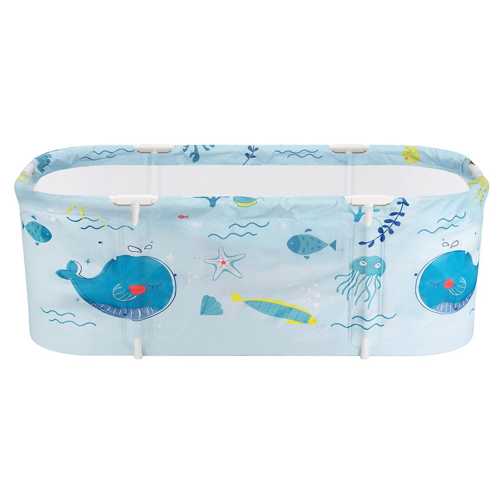 Weisshorn Outdoor Recreation > Camping > Portable Toilets & Showers Weisshorn Foldable Bathtub PVC Spa Bucket Inflatable Cushion 134x65cm Blue