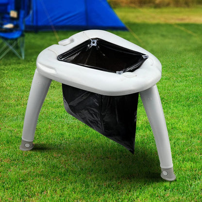 Weisshorn Outdoor Recreation > Camping > Portable Toilets & Showers Weisshorn Portable Folding Toilet Camping Outdoor Caravan Plastic Bag