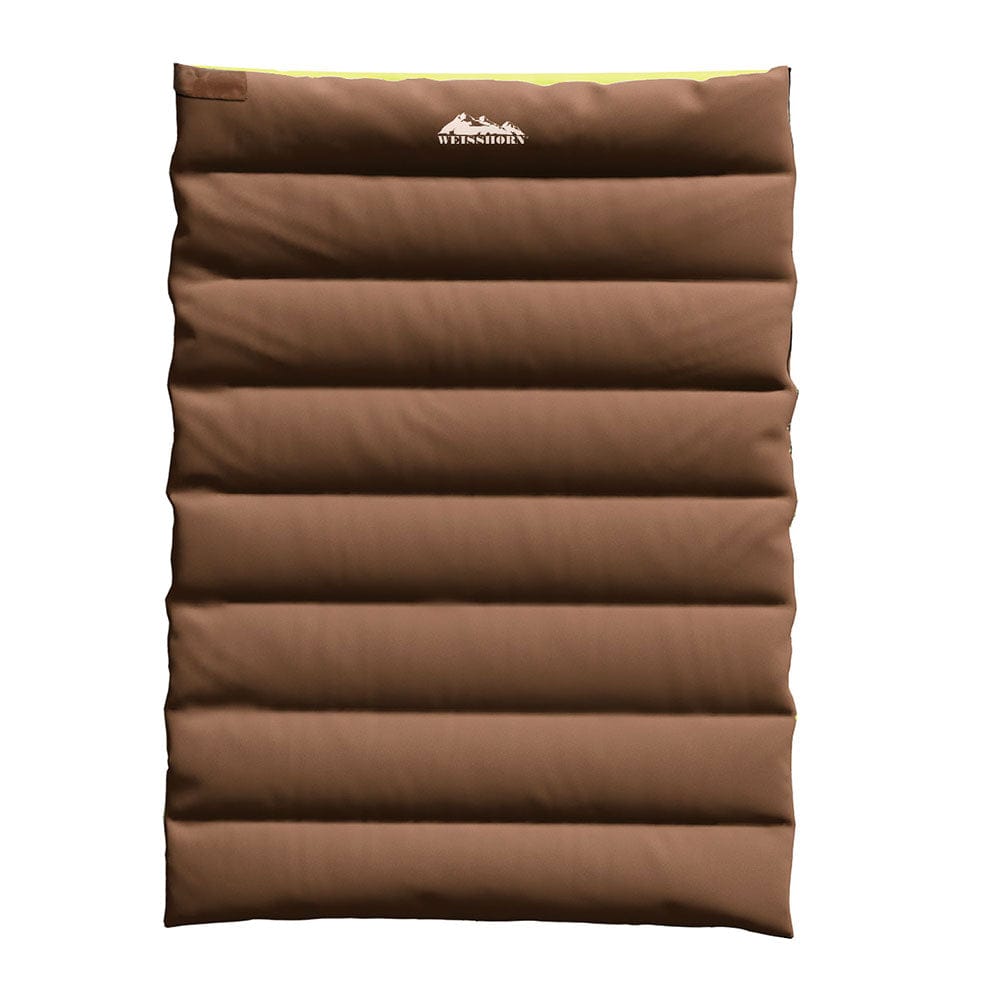 Weisshorn Outdoor Recreation > Camping > Sleeping Bags Weisshorn Sleeping Bag Double Bags Thermal Camping Hiking Tent Brown -5°C