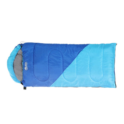 Weisshorn Outdoor Recreation > Camping > Sleeping Bags Weisshorn Sleeping Bag Kids Single 172cm Thermal Camping Hiking Blue