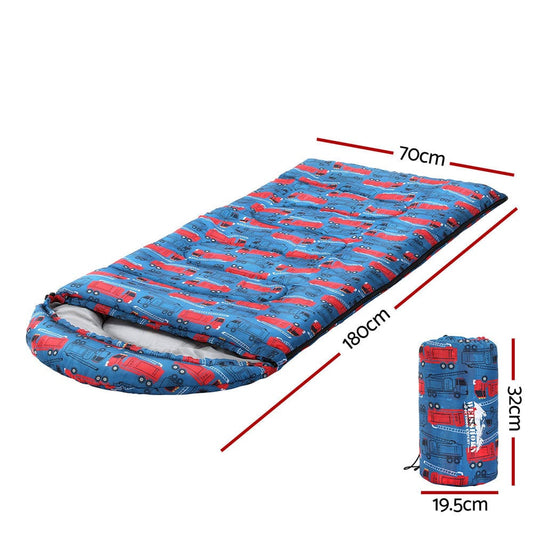 Weisshorn Outdoor Recreation > Camping > Sleeping Bags Weisshorn Sleeping Bag Kids Single Bags 180cm Thermal Camping Hiking Blue