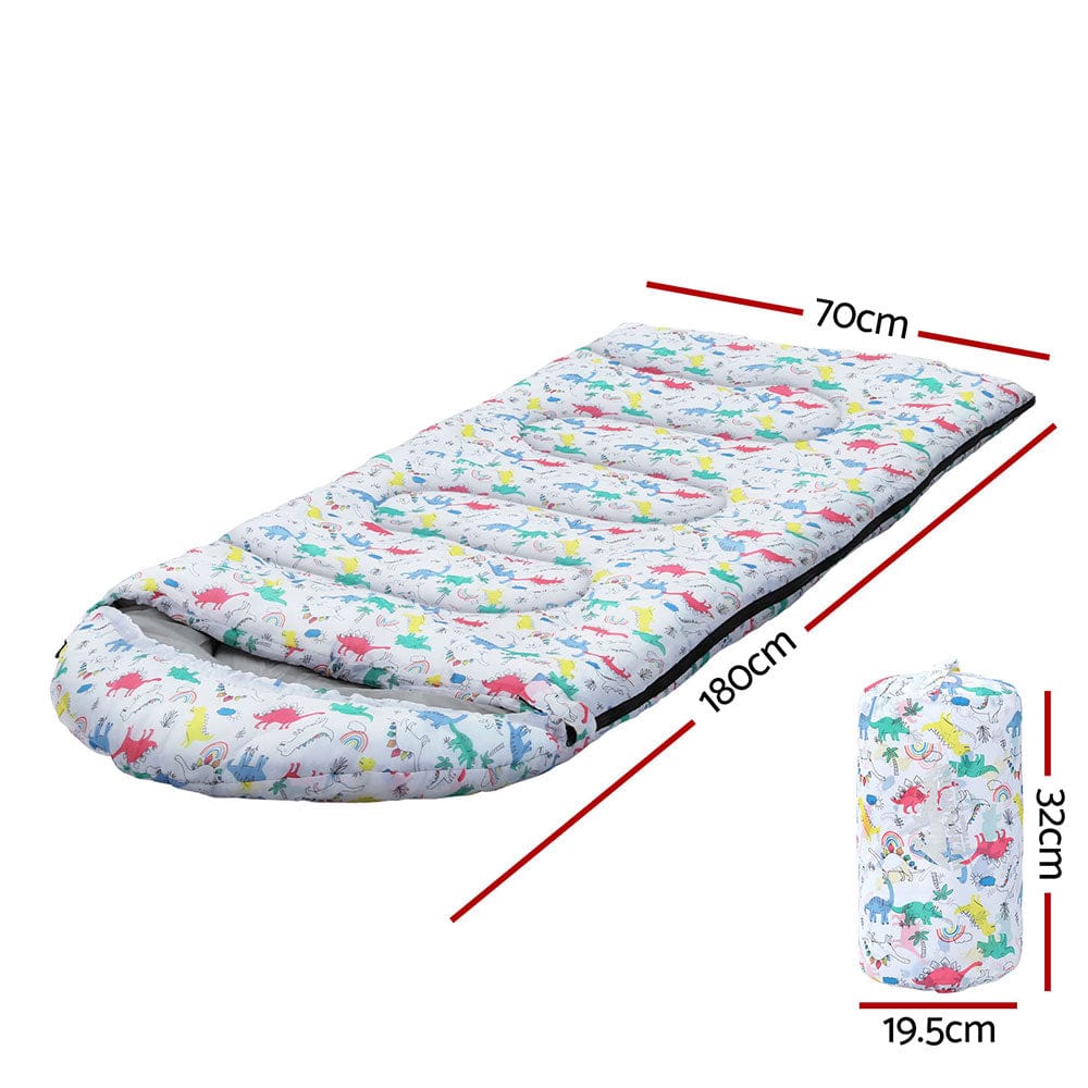 Weisshorn Outdoor Recreation > Camping > Sleeping Bags Weisshorn Sleeping Bag Kids Single Bags 180cm Thermal Camping Hiking White