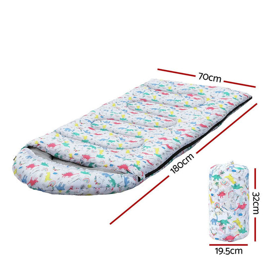Weisshorn Outdoor Recreation > Camping > Sleeping Bags Weisshorn Sleeping Bag Kids Single Bags 180cm Thermal Camping Hiking White
