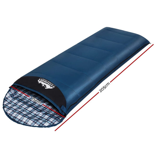 Weisshorn Outdoor Recreation > Camping > Sleeping Bags Weisshorn Sleeping Bag Single Thermal Camping Hiking Tent Blue 0&deg;C