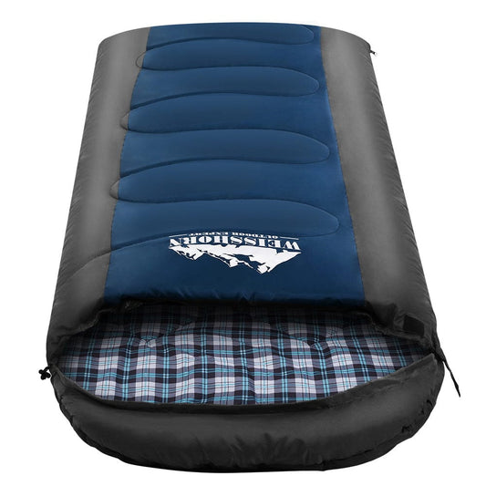 Weisshorn Outdoor Recreation > Camping > Sleeping Bags Weisshorn Sleeping Bag Single Thermal Camping Hiking Tent Blue -20°C