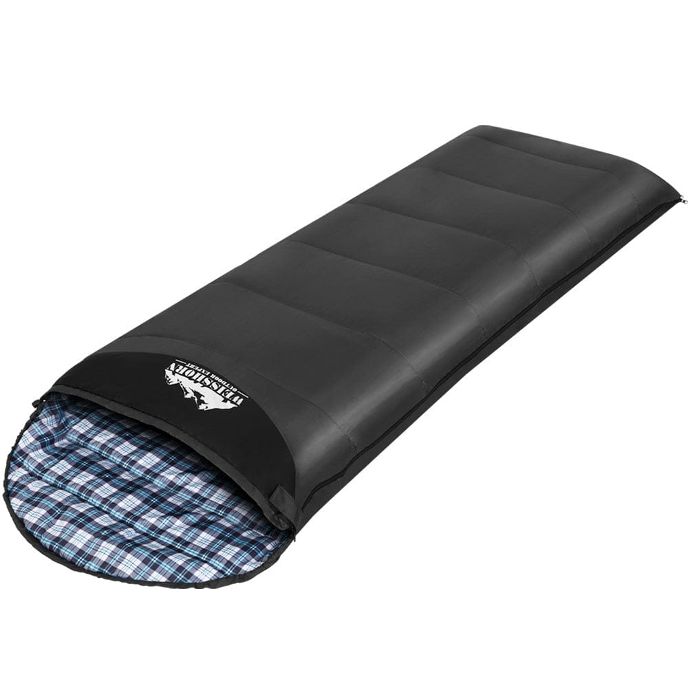 Weisshorn Outdoor Recreation > Camping > Sleeping Bags Weisshorn Sleeping Bag Single Thermal Camping Hiking Tent Grey 0&deg;C